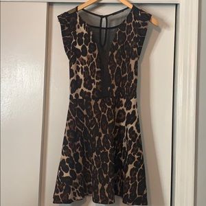 Short Leopard Baby Doll Dress